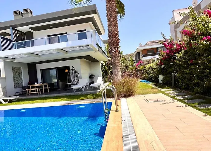 In A Modern With A Private Pool In Cesme